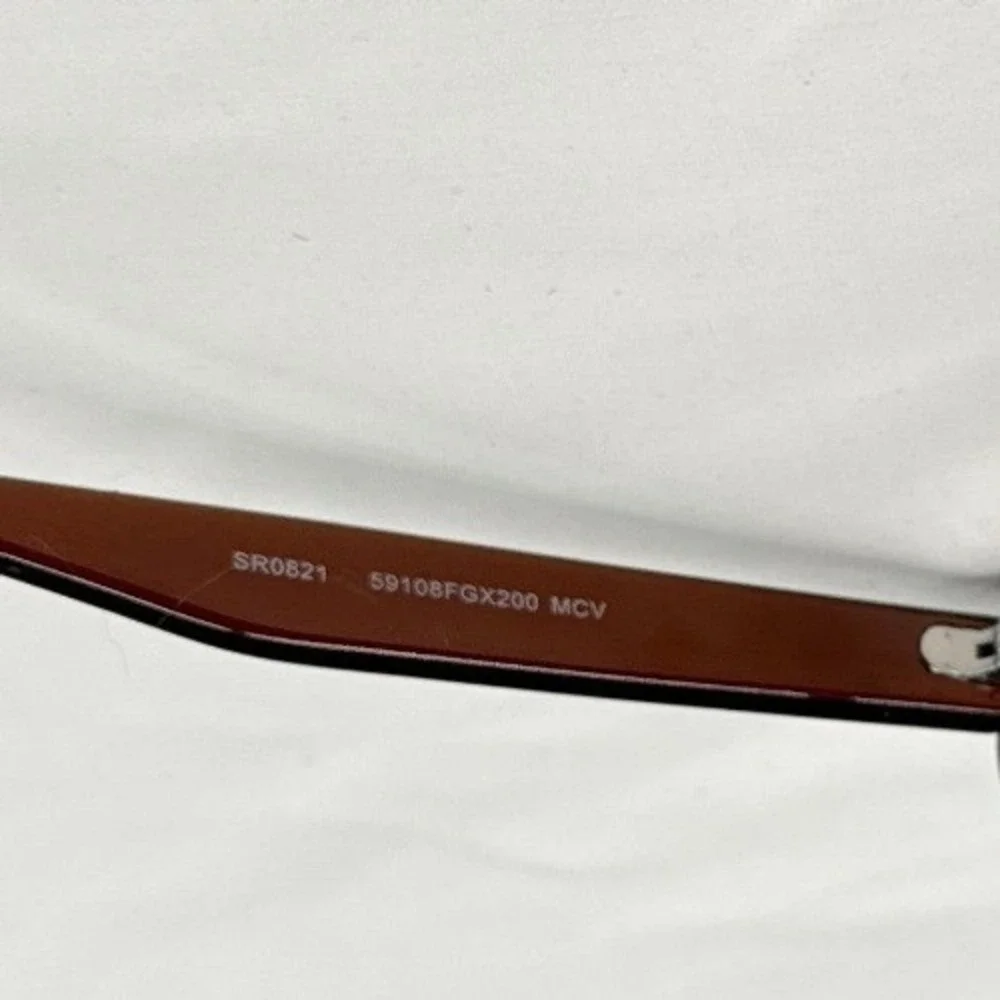 Geometric Eyeglass Frames Women Brown Acetate Oversized Retro SR0821
